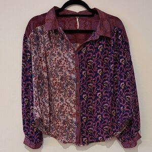 Free People Multicolor Floral Blouse